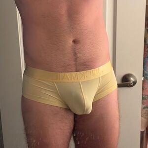 Soft Stretch Men's Yellow Briefs with Contour Pouch
